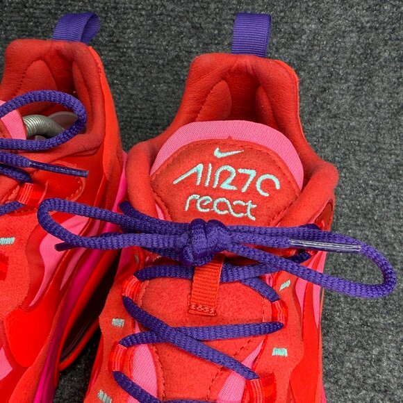 Nike Air Max 270 React Running Shoe Mens Size 10.5 Electronic Music Red Athletic - Picture 4 of 13